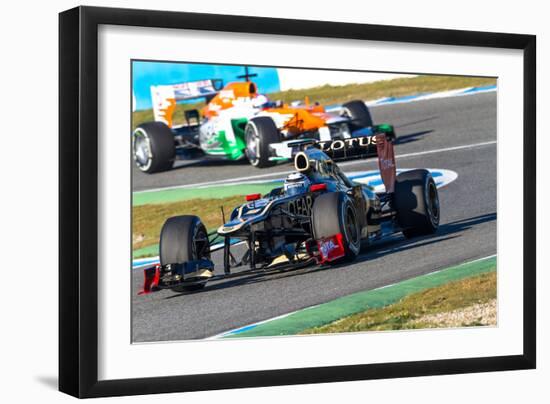 Team Lotus Renault and Force India 2012-viledevil-Framed Photographic Print