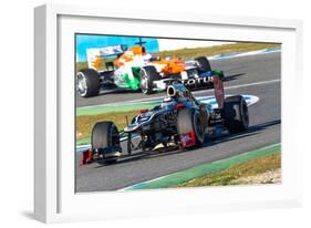 Team Lotus Renault and Force India 2012-viledevil-Framed Photographic Print