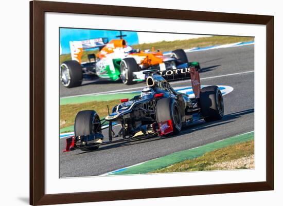 Team Lotus Renault and Force India 2012-viledevil-Framed Photographic Print