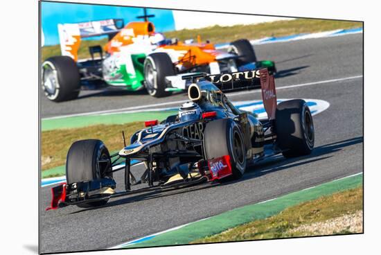 Team Lotus Renault and Force India 2012-viledevil-Mounted Photographic Print