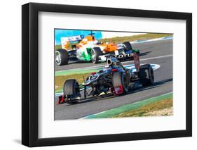 Team Lotus Renault and Force India 2012-viledevil-Framed Photographic Print
