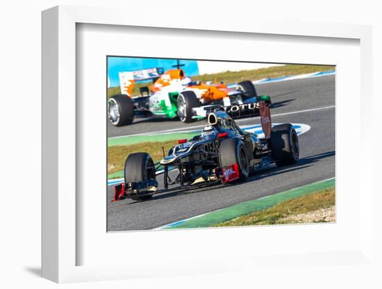 Team Lotus Renault and Force India 2012-viledevil-Framed Photographic Print