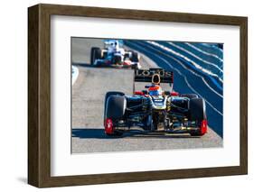 Team Lotus Renault F1, Romain Grosjean, 2012-viledevil-Framed Photographic Print