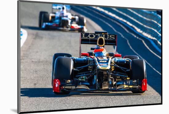 Team Lotus Renault F1, Romain Grosjean, 2012-viledevil-Mounted Photographic Print