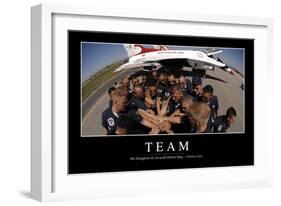 Team: Motivationsposter Mit Inspirierendem Zitat-null-Framed Photographic Print