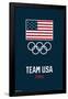 Team USA - Logo Blue-Trends International-Framed Poster