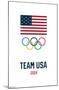 Team USA - Logo-Trends International-Mounted Poster