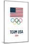 Team USA - Logo-Trends International-Mounted Poster