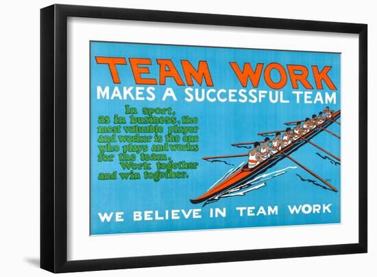 Team Work Makes A Successful Team-Robert Beebe-Framed Art Print