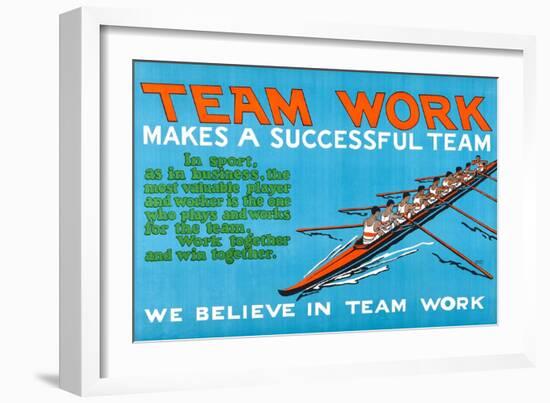 Team Work Makes A Successful Team-Robert Beebe-Framed Art Print