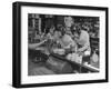 Teammates "Little Golds" Football Having Soda at Robertson's Drugstore-Francis Miller-Framed Premium Photographic Print