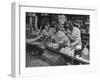 Teammates "Little Golds" Football Having Soda at Robertson's Drugstore-Francis Miller-Framed Photographic Print