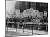 Teamster Union Signs Supporting Higher Pay and Pensions in NYC, 1954-null-Mounted Photo