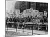 Teamster Union Signs Supporting Higher Pay and Pensions in NYC, 1954-null-Mounted Photo