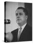 Teamsters Union Leader James R. Hoffa Speaking at a Meeting-null-Stretched Canvas