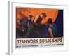 Teamwork Builds Ships Poster-William Dodge Stevens-Framed Giclee Print