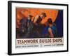 Teamwork Builds Ships Poster-William Dodge Stevens-Framed Giclee Print