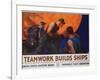 Teamwork Builds Ships Poster-William Dodge Stevens-Framed Giclee Print