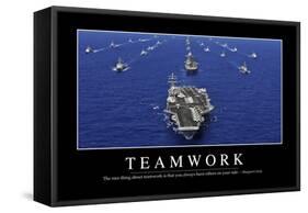 Teamwork: Inspirational Quote and Motivational Poster-null-Framed Stretched Canvas