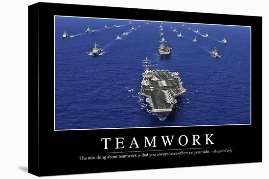 Teamwork: Inspirational Quote and Motivational Poster-null-Stretched Canvas