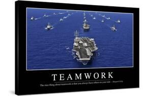 Teamwork: Inspirational Quote and Motivational Poster-null-Stretched Canvas