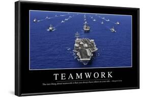 Teamwork: Inspirational Quote and Motivational Poster-null-Framed Photographic Print