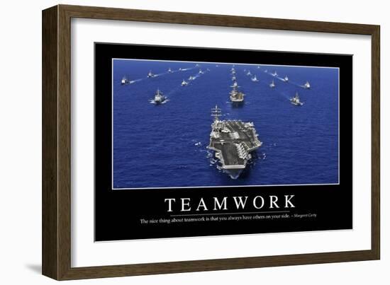 Teamwork: Inspirational Quote and Motivational Poster-null-Framed Photographic Print