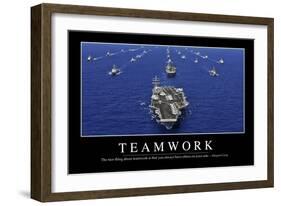 Teamwork: Inspirational Quote and Motivational Poster-null-Framed Photographic Print