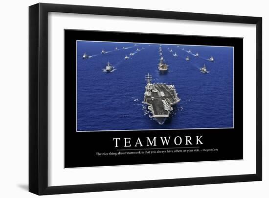 Teamwork: Inspirational Quote and Motivational Poster-null-Framed Photographic Print