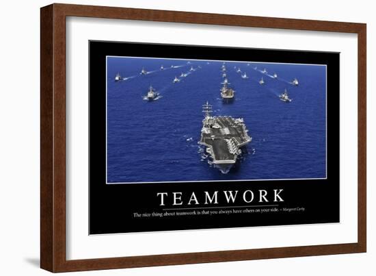 Teamwork: Inspirational Quote and Motivational Poster-null-Framed Photographic Print