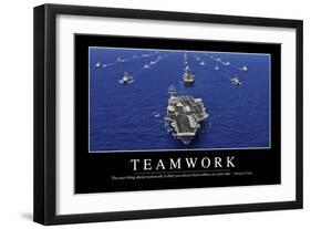 Teamwork: Inspirational Quote and Motivational Poster-null-Framed Photographic Print