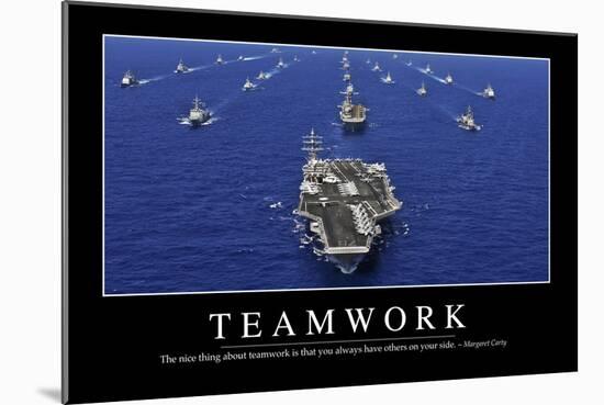 Teamwork: Inspirational Quote and Motivational Poster-null-Mounted Photographic Print