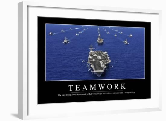 Teamwork: Inspirational Quote and Motivational Poster-null-Framed Photographic Print