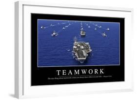 Teamwork: Inspirational Quote and Motivational Poster-null-Framed Photographic Print