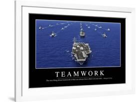 Teamwork: Inspirational Quote and Motivational Poster-null-Framed Photographic Print