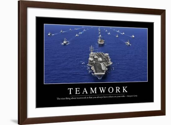 Teamwork: Inspirational Quote and Motivational Poster-null-Framed Photographic Print