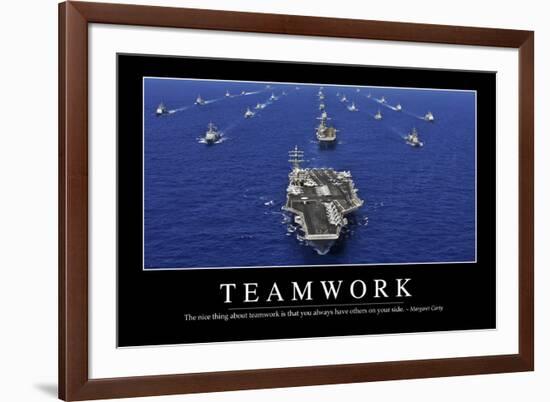 Teamwork: Inspirational Quote and Motivational Poster-null-Framed Photographic Print