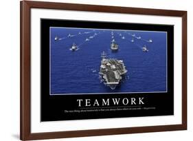 Teamwork: Inspirational Quote and Motivational Poster-null-Framed Photographic Print