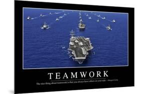 Teamwork: Inspirational Quote and Motivational Poster-null-Mounted Photographic Print