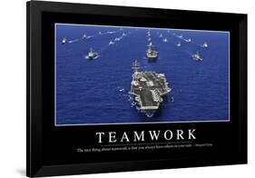 Teamwork: Inspirational Quote and Motivational Poster-null-Framed Photographic Print