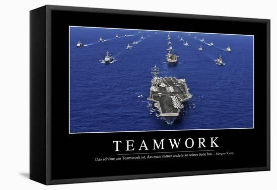 Teamwork: Motivationsposter Mit Inspirierendem Zitat-null-Framed Stretched Canvas