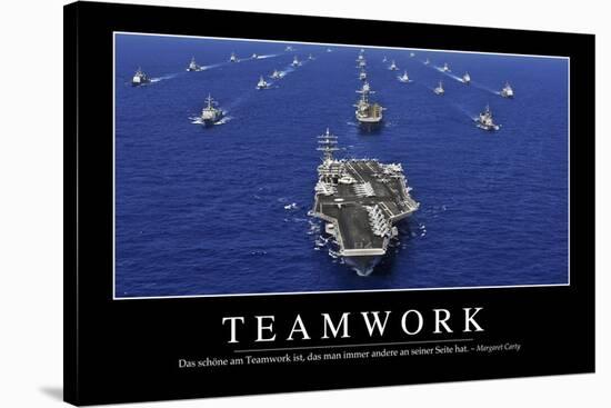 Teamwork: Motivationsposter Mit Inspirierendem Zitat-null-Stretched Canvas