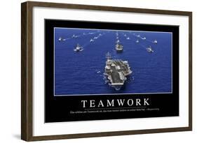 Teamwork: Motivationsposter Mit Inspirierendem Zitat-null-Framed Photographic Print