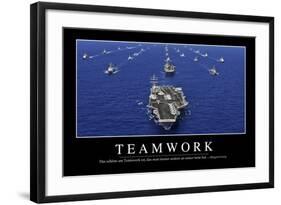 Teamwork: Motivationsposter Mit Inspirierendem Zitat-null-Framed Photographic Print