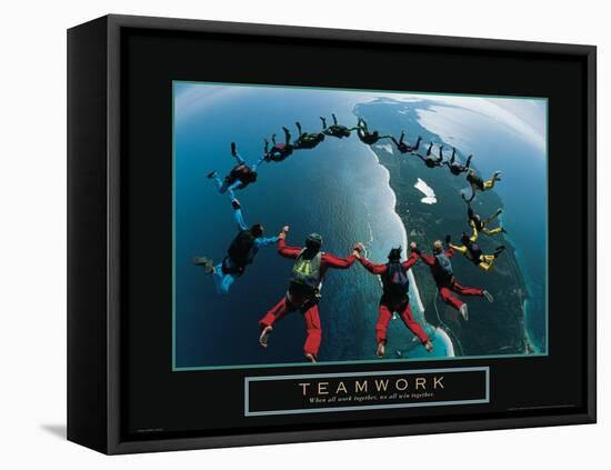 Teamwork - Skydivers-Unknown Unknown-Framed Stretched Canvas