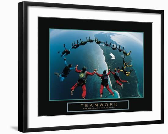 Teamwork - Skydivers-Unknown Unknown-Framed Photo