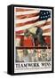 Teamwork Wins Poster-Hibberd V.B. Kline-Framed Stretched Canvas