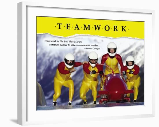 Teamwork-null-Framed Art Print