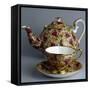 Teapot and Cup, Old Country Roses Chintz Collection, Ceramic, Stoke-On-Trent, England-null-Framed Stretched Canvas