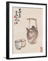 Teapot and Cups-Wang Zhen-Framed Giclee Print